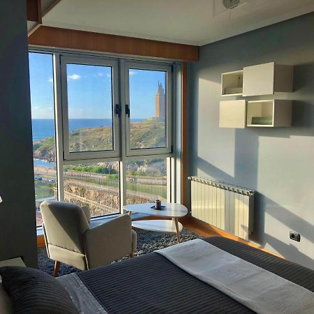 Parking, Vistas Al Mar Y Tres Habitaciones A Coruna Luaran gambar