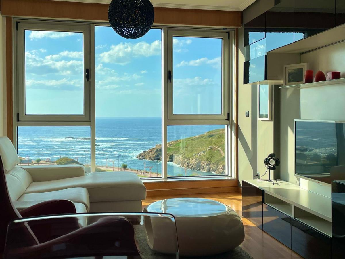 Parking, Vistas Al Mar Y Tres Habitaciones A Coruna Luaran gambar